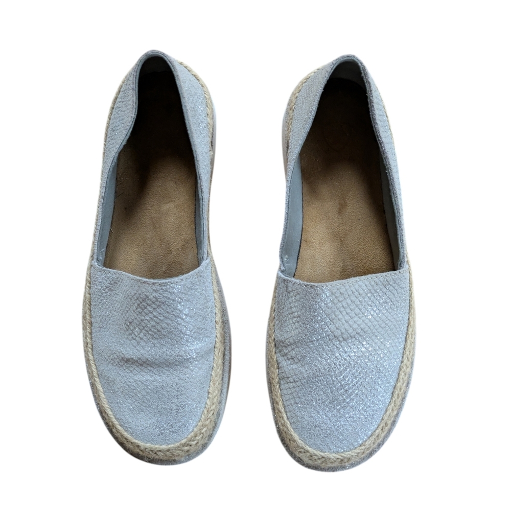 Ariat Cruiser Espadrille Sparklin' Silver Flats Size 7 - Picture 6 of 9